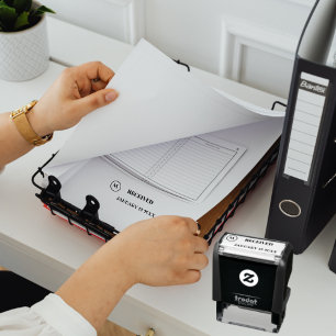 RECEIVED Name Date Monogram Green Ink Business Self-inking Stamp