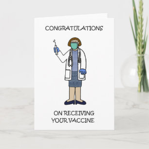 Receiving Covid 19 Vaccine Congratulations Holiday Card