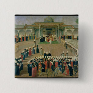 Reception at the Court of Sultan Selim III 15 Cm Square Badge