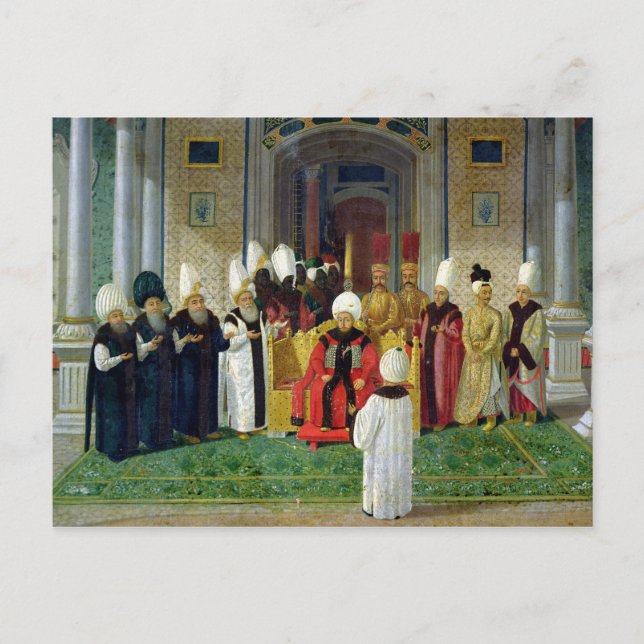 Reception at the Court of the Sultan Selim III Postcard (Front)