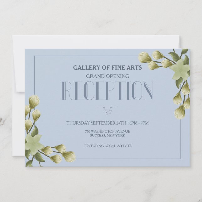 Reception Blue Invitation (Front)
