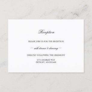 Reception Card - THE BEST Suite