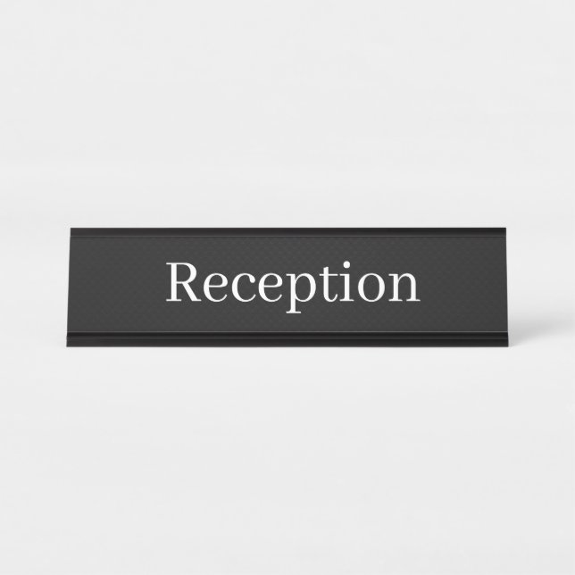 Reception Desk Name Plate (Front)