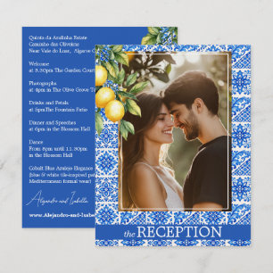 💙🍋RECEPTION details Azul & Limone Romance Enclosure Card