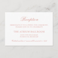 Reception Elegant Rose Gold Calligraphy