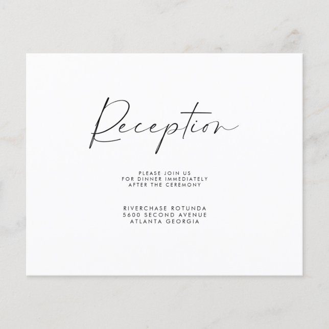 Reception Information Insert  Flyer (Front)