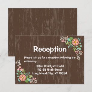 Reception Mason Jar Hearts Tan Country Wedding Invitation