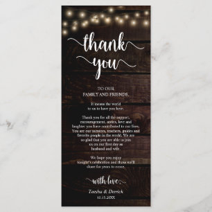 Reception Place Setting Thank You, Kraft Cards