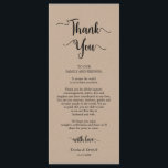 Reception Place Setting Thank You, Kraft Cards<br><div class="desc">This is the Modern beautiful Rustic, in Farm Kraft Black font, Place Setting Thank You Cards. Share the love and show your appreciation to your guests, when they sit down at their seat and read this personalised charming thank you place setting card. It's a wonderful way to kick off your...</div>