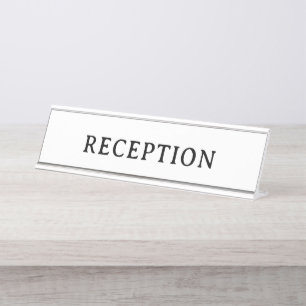 RECEPTION Professional Modern Desk Name Plate