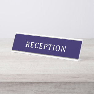 RECEPTION Professional Modern Desk Name Plate