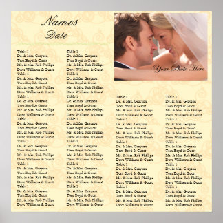 Reception Seating Chart Light Yellow