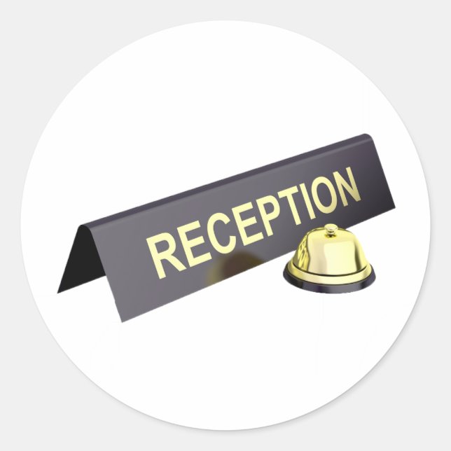 Reception Sign And Bell Stickers (Front)