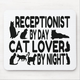 Receptionist Cat Lover Mouse Pad