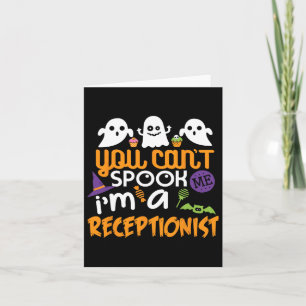 Receptionist Halloween Costume Party Can't Spook M Card