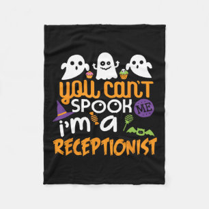 Receptionist Halloween Costume Party Can't Spook M Fleece Blanket