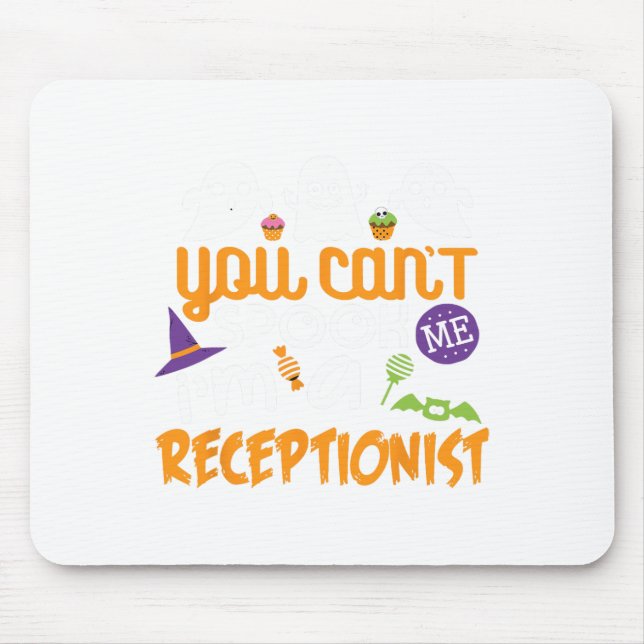 Receptionist Halloween Costume Party Can't Spook M Mouse Pad (Front)