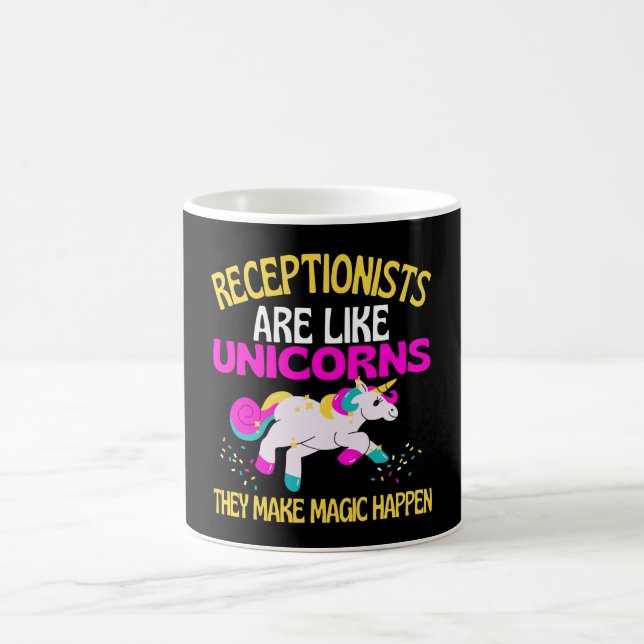 Receptionist Unicorn , Magical Unicorn Reception Coffee Mug (Center)