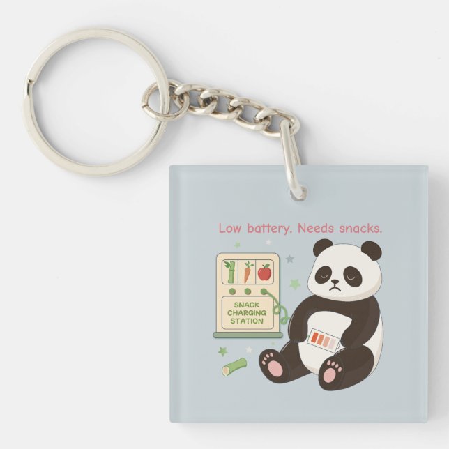 Recharge with Bamboo Snacks Key Ring (Front)