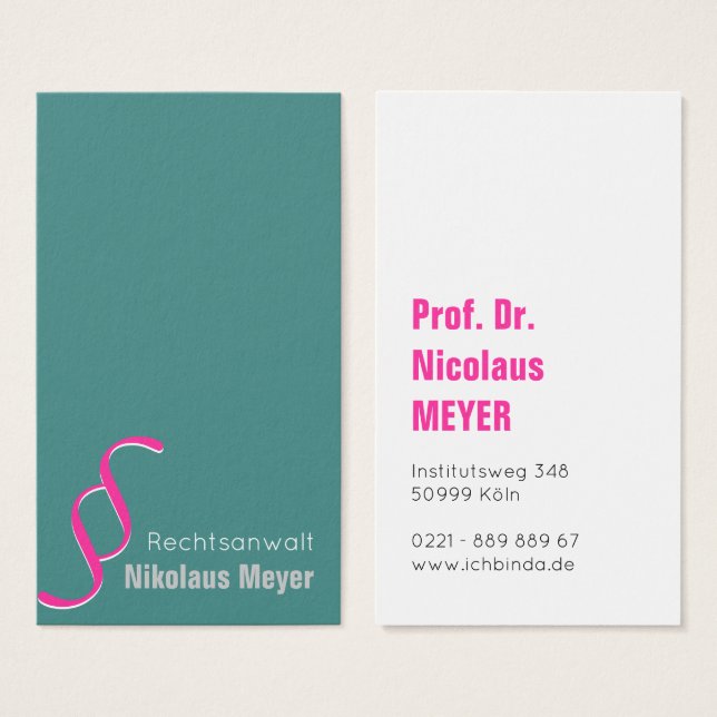 Rechtsanwalt Visitenkarten (Front & Back)