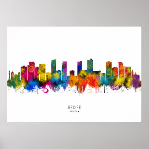 Recife Brazil Skyline Poster