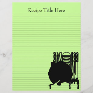 Recipe Binder Sheets 8.5x11 Customisable Both Side