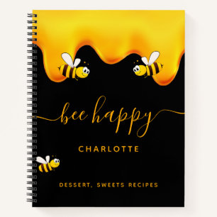 Recipe black bees sweet honey notebook