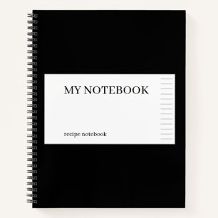 Recipe Black Notebook