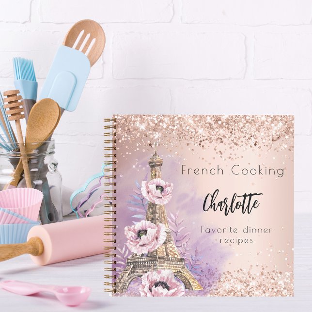 Recipe book french cooking rose gold Paris Eiffel (Creator Uploaded)