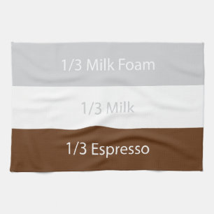 Recipe cappuccino Coffee Text design Tea Towel