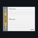 Recipe Card<br><div class="desc">These recipe cards are made to coordinate with our Personal Recipe Binders and are the perfect way to keep all of your favourite recipes. Available in other colours. If you don't see a colour scheme you like,  let me know what you would like and I'll try to make it.</div>