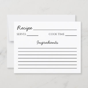 Recipe card