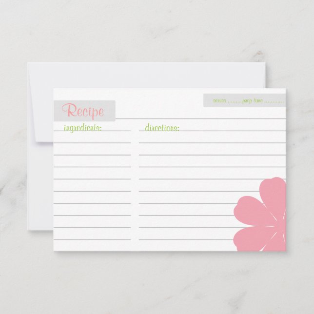 Recipe Card | Flowerful |pi (Front)