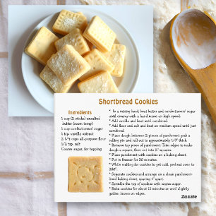 Recipe Card for Shortbread Cookies 