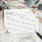 Recipe Card for the Bride Blush Pink Floral