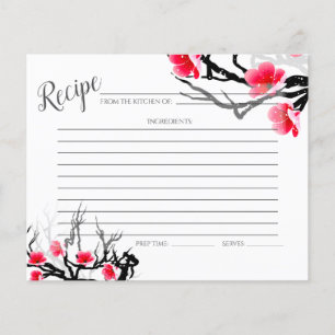 RECIPE CARD   Japanese Blossom Branch Floral
