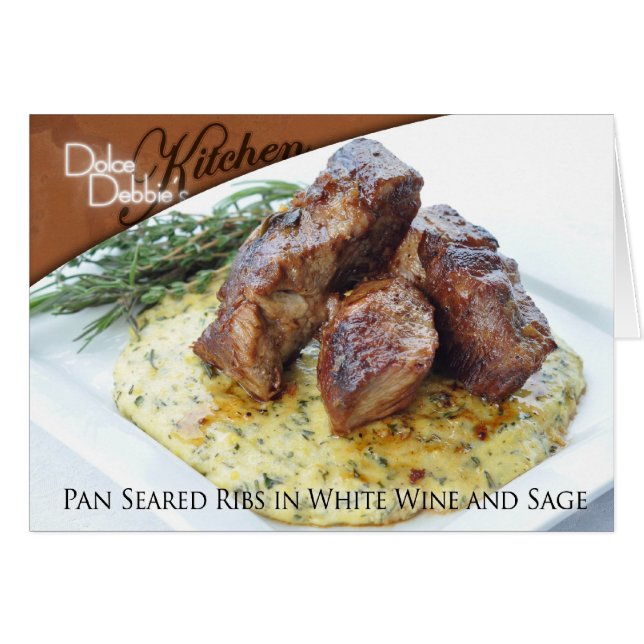 Recipe Card - Pan Seared Ribs (Front Horizontal)