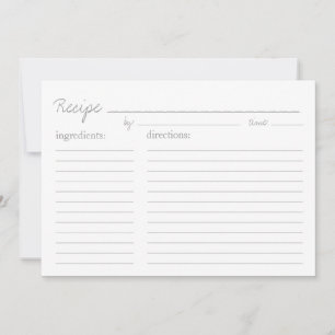 Recipe Card Recipe Style - 5x7