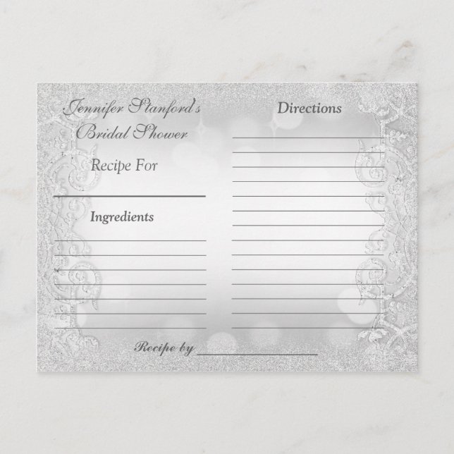 Recipe Card | Silver Elegance (Front)