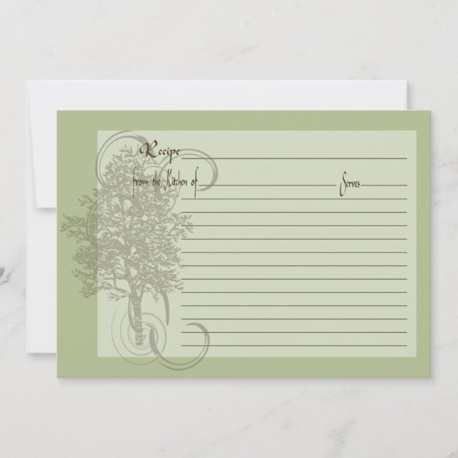 Recipe Card with Family Memory Green (Front)