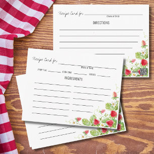 Recipe Card with Strawberries