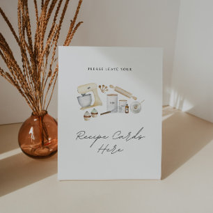 Recipe Cards Sign Stock the Kitchen Bridal Shower