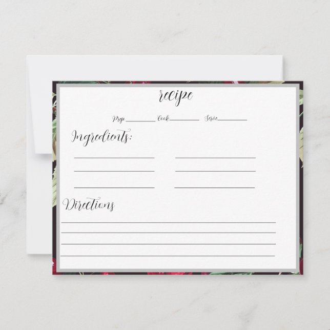 Recipe Cards with Cherries Background (Front)