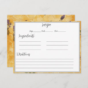 Recipe Cards with Honeycomb Background