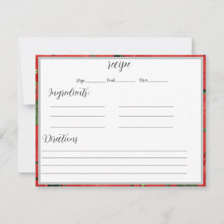 Recipe Cards with Hot Chilies