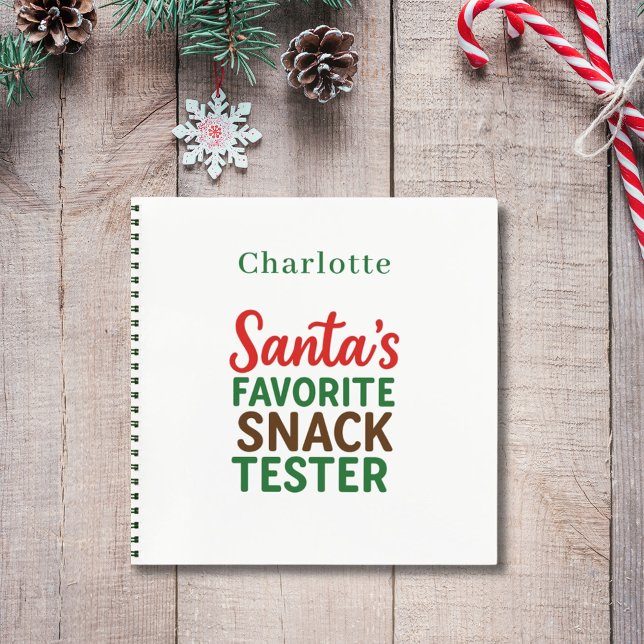 Recipe Christmas quote snack tester name Notebook (Creator Uploaded)