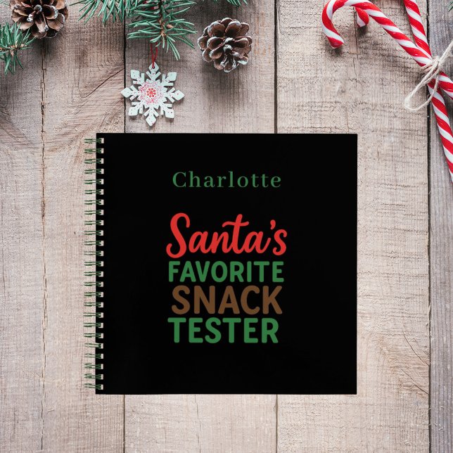 Recipe Christmas quote snack tester name Notebook (Creator Uploaded)