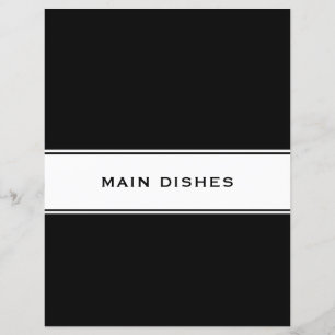 Recipe Cookbook Chapter Divider Main Dishes