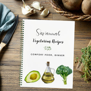 Recipe cooking food vegitarian vegetables notebook