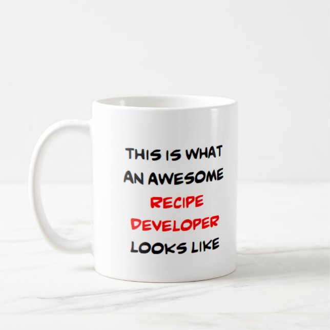 recipe developer, awesome coffee mug (Left)
